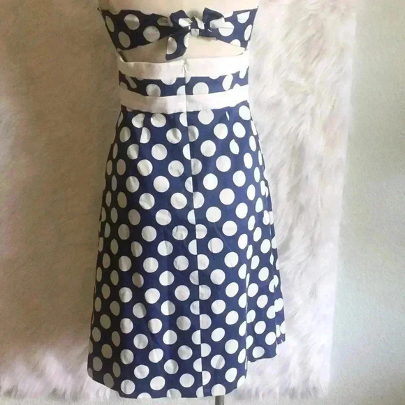 Donna Rico Polka Dot Strapless Dress with Tie Back - Picture 3 of 8